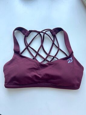 Lululemon x Peloton Free to Be Bra in Wine Red Size 4
